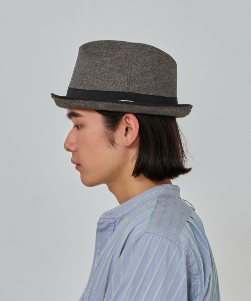 OVERRIDE（オーバーライド）の「OVERRIDE  PAPER CLOTH FEDORA / オーバーライド（ハット・メンズ・グレー/ホワイト/ベージュ/ホワイト系/グレー系/ベージュ系・59cm/61cm）」の14枚目の写真
