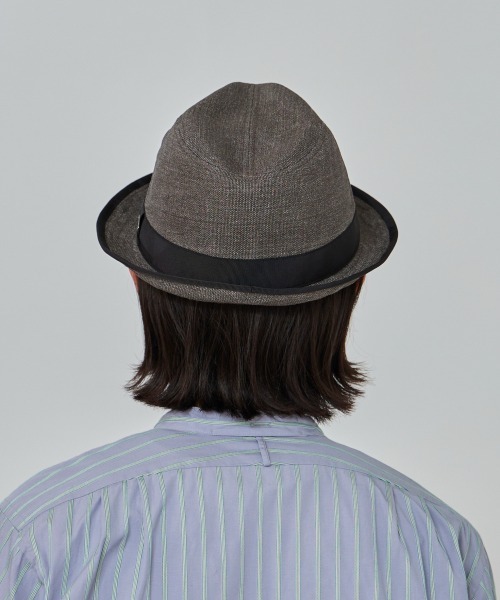 OVERRIDE（オーバーライド）の「OVERRIDE  PAPER CLOTH FEDORA / オーバーライド（ハット・メンズ・グレー/ホワイト/ベージュ/ホワイト系/グレー系/ベージュ系・59cm/61cm）」の16枚目の写真