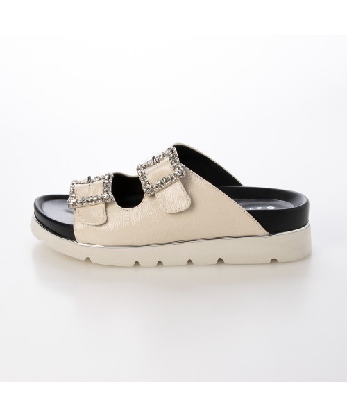 carino(カリーノ)の「厚底ビジューバックルサンダル(サンダル・レディース・シルバー/ブラック/アイボリー・S/M/L/LL)」の15枚目の写真