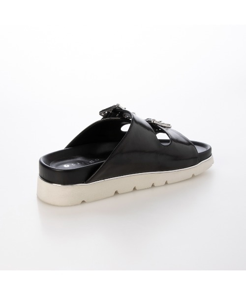 carino(カリーノ)の「厚底ビジューバックルサンダル(サンダル・レディース・シルバー/ブラック/アイボリー・S/M/L/LL)」の4枚目の写真