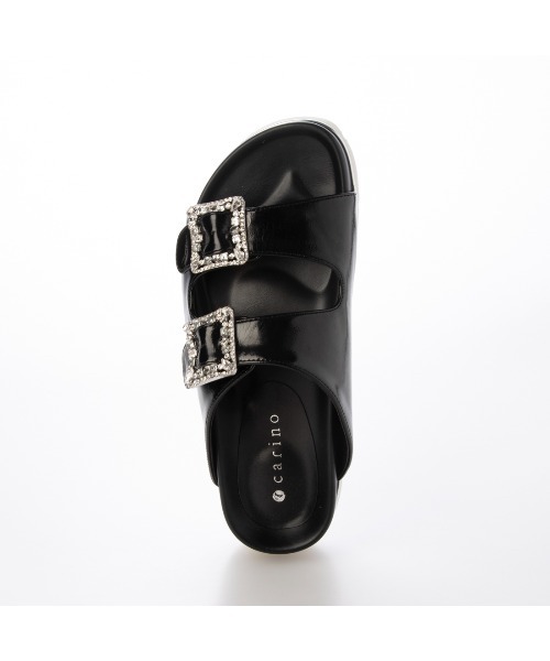 carino(カリーノ)の「厚底ビジューバックルサンダル(サンダル・レディース・シルバー/ブラック/アイボリー・S/M/L/LL)」の5枚目の写真