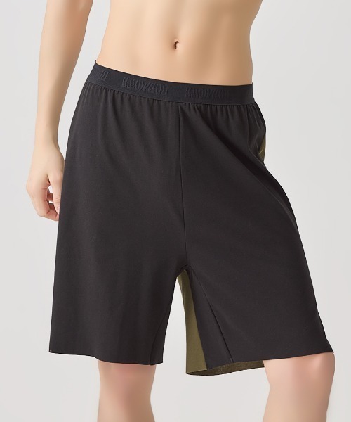 BODY WILD（ボディーワイルド）の「BODY WILD/ボディワイルド フィットトランクス ブリーフ内蔵 まったく新しい未体験パンツ（トランクス・メンズ・ブラック/オリーブ/ピンク系その他・MEDIUM/LARGE）」の2枚目の写真