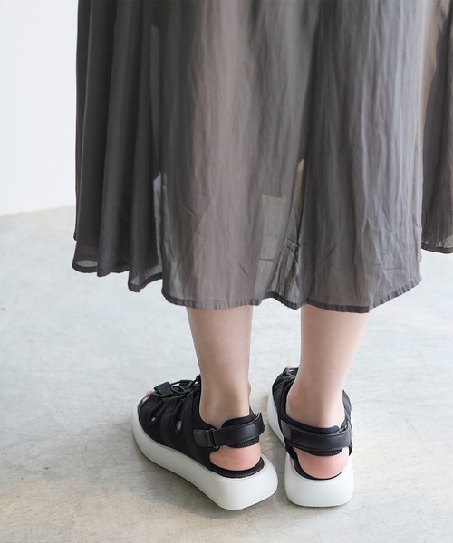 coca(ANDEX shoes product)(コカ)の「厚底 レースアップ ダッド スポーツサンダル(サンダル・レディース・ブラック/ブラック系その他・SMALL/MEDIUM/LARGE)」の10枚目の写真