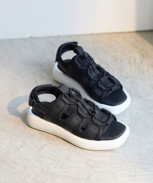 coca(ANDEX shoes product)(コカ)の「厚底 レースアップ ダッド スポーツサンダル(サンダル・レディース・ブラック/ブラック系その他・SMALL/MEDIUM/LARGE)」の15枚目の写真