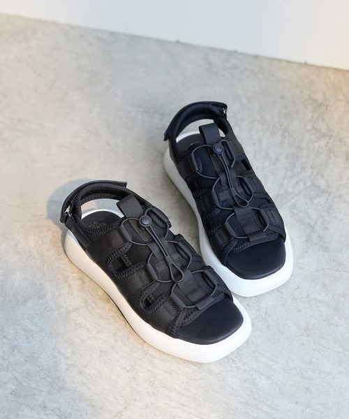 coca(ANDEX shoes product)(コカ)の「厚底 レースアップ ダッド スポーツサンダル(サンダル・レディース・ブラック/ブラック系その他・SMALL/MEDIUM/LARGE)」の16枚目の写真