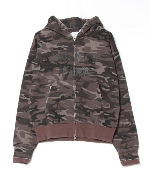 セール】Camouflage Double Zip-up Parker/カモフラージュダブル
