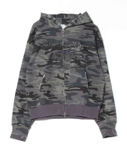 セール】Camouflage Double Zip-up Parker/カモフラージュダブル
