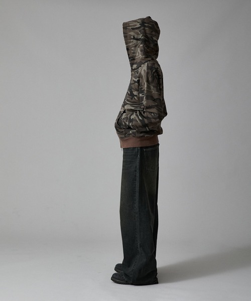 ANDER HUNK（アンダーハンク）の「Camouflage Double Zip-up Parker/カモフラージュダブルジップアップパーカー（パーカー・メンズ・ブラウン/グレー・LARGE/MEDIUM）」の8枚目の写真