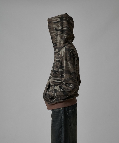 ANDER HUNK（アンダーハンク）の「Camouflage Double Zip-up Parker/カモフラージュダブルジップアップパーカー（パーカー・メンズ・ブラウン/グレー・LARGE/MEDIUM）」の12枚目の写真