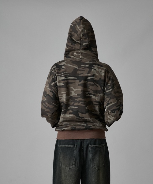 ANDER HUNK（アンダーハンク）の「Camouflage Double Zip-up Parker/カモフラージュダブルジップアップパーカー（パーカー・メンズ・ブラウン/グレー・LARGE/MEDIUM）」の13枚目の写真