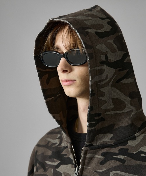 ANDER HUNK（アンダーハンク）の「Camouflage Double Zip-up Parker/カモフラージュダブルジップアップパーカー（パーカー・メンズ・ブラウン/グレー・LARGE/MEDIUM）」の18枚目の写真