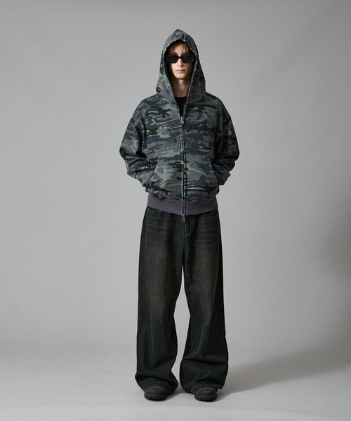 ANDER HUNK（アンダーハンク）の「Camouflage Double Zip-up Parker/カモフラージュダブルジップアップパーカー（パーカー・メンズ・ブラウン/グレー・LARGE/MEDIUM）」の19枚目の写真