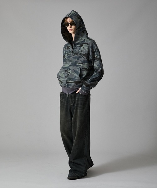 ANDER HUNK（アンダーハンク）の「Camouflage Double Zip-up Parker/カモフラージュダブルジップアップパーカー（パーカー・メンズ・ブラウン/グレー・LARGE/MEDIUM）」の21枚目の写真