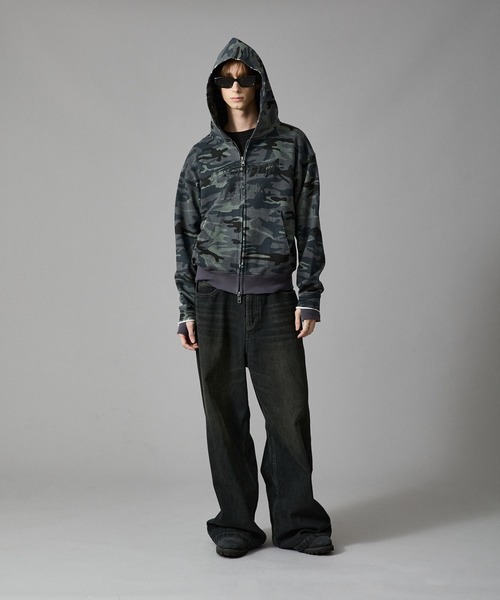 ANDER HUNK（アンダーハンク）の「Camouflage Double Zip-up Parker/カモフラージュダブルジップアップパーカー（パーカー・メンズ・ブラウン/グレー・LARGE/MEDIUM）」の20枚目の写真