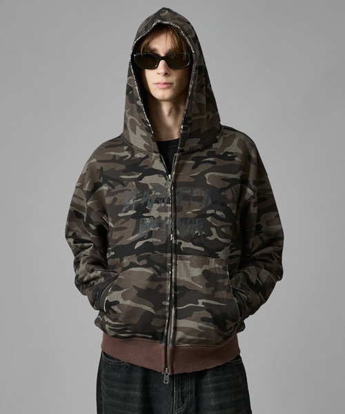 アンダーハンク　ダブルジップパーカー セール】Overdyed Double Zip-up Parker/オーバーダイダブル