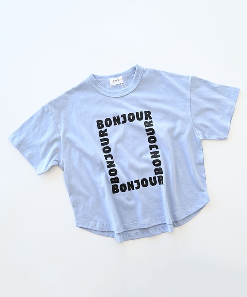 FOV(フォブ)の「フォブ BONJOUR 6分袖Tシャツ(Tシャツ/カットソー・キッズ・サックスブルー/ブラック/アッシュグレー・M/XL/L/S)」の8枚目の写真