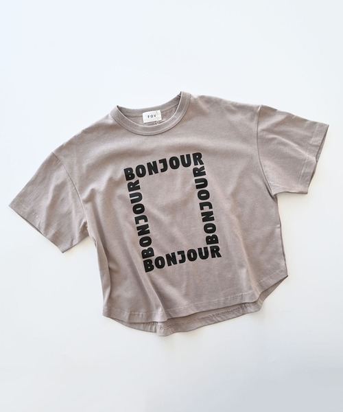 FOV(フォブ)の「フォブ BONJOUR 6分袖Tシャツ(Tシャツ/カットソー・キッズ・サックスブルー/ブラック/アッシュグレー・M/XL/L/S)」の9枚目の写真