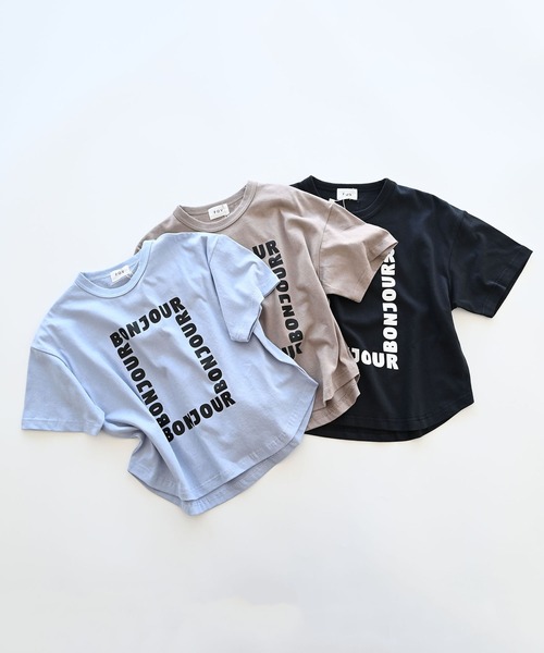 FOV(フォブ)の「フォブ BONJOUR 6分袖Tシャツ(Tシャツ/カットソー・キッズ・サックスブルー/ブラック/アッシュグレー・M/XL/L/S)」の13枚目の写真