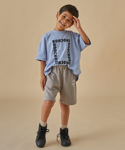 FOV(フォブ)の「フォブ BONJOUR 6分袖Tシャツ(Tシャツ/カットソー・キッズ・サックスブルー/ブラック/アッシュグレー・M/XL/L/S)」の6枚目の写真