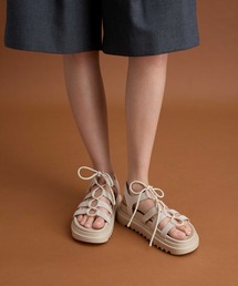 CHARLES & KEITH | グラディエーター レースアップフラットフォームサンダル(サンダル)