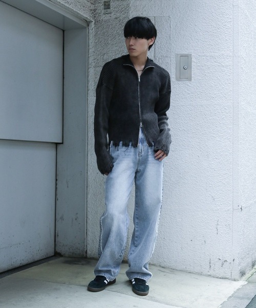3.3 Field Trip (3.3フィールドトリップ)の「【UNISEX】3.3 Field Trip/サイドフリンジパンツ(デニムパンツ・レディース・ブルー/ブラック・MEDIUM/LARGE/SMALL)」の22枚目の写真