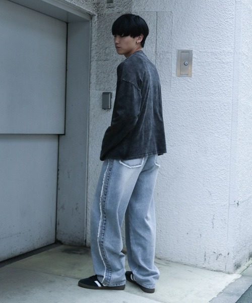 3.3 Field Trip (3.3フィールドトリップ)の「【UNISEX】3.3 Field Trip/サイドフリンジパンツ(デニムパンツ・レディース・ブルー/ブラック・MEDIUM/LARGE/SMALL)」の21枚目の写真