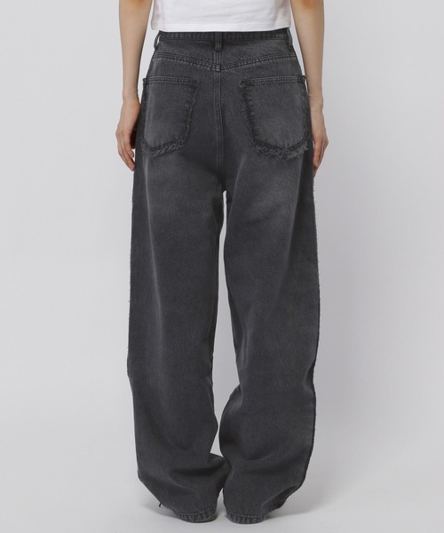 3.3 Field Trip (3.3フィールドトリップ)の「【UNISEX】3.3 Field Trip/サイドフリンジパンツ(デニムパンツ・レディース・ブルー/ブラック・MEDIUM/LARGE/SMALL)」の10枚目の写真