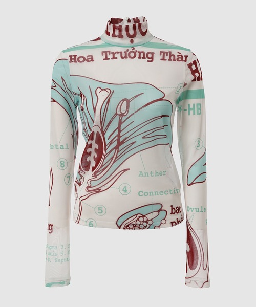 YOHEI OHNO（ヨウヘイオオノ）の「Graphic Mesh Top A（Tシャツ/カットソー・レディース・その他4/その他7/その他/その他6/その他1/その他2/その他3/その他5・36）」の2枚目の写真