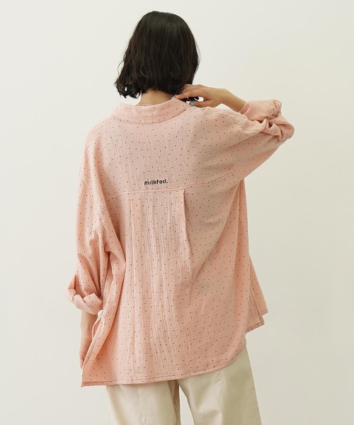 MILKFED.（ミルクフェド）の「SOLID GAUZE SHIRT（シャツ/ブラウス・レディース・ホワイト/オレンジ/グレー・ONE SIZE）」の5枚目の写真