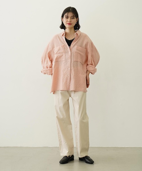 MILKFED.（ミルクフェド）の「SOLID GAUZE SHIRT（シャツ/ブラウス・レディース・ホワイト/オレンジ/グレー・ONE SIZE）」の7枚目の写真