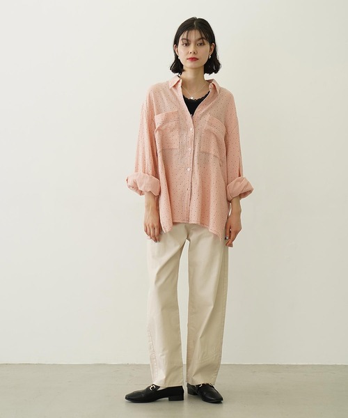 MILKFED.（ミルクフェド）の「SOLID GAUZE SHIRT（シャツ/ブラウス・レディース・ホワイト/オレンジ/グレー・ONE SIZE）」の8枚目の写真