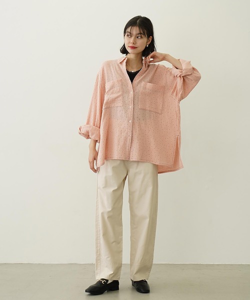 MILKFED.（ミルクフェド）の「SOLID GAUZE SHIRT（シャツ/ブラウス・レディース・ホワイト/オレンジ/グレー・ONE SIZE）」の9枚目の写真