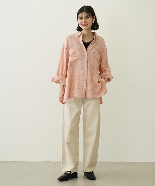 MILKFED.（ミルクフェド）の「SOLID GAUZE SHIRT（シャツ/ブラウス・レディース・ホワイト/オレンジ/グレー・ONE SIZE）」の10枚目の写真
