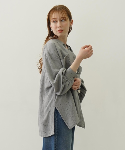 MILKFED.（ミルクフェド）の「SOLID GAUZE SHIRT（シャツ/ブラウス・レディース・ホワイト/オレンジ/グレー・ONE SIZE）」の16枚目の写真