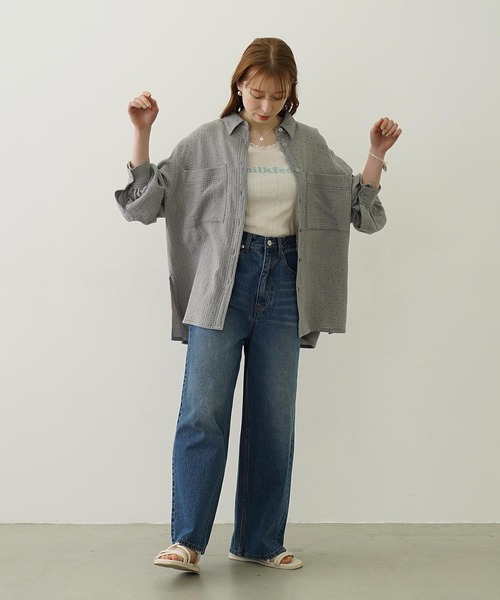 MILKFED.（ミルクフェド）の「SOLID GAUZE SHIRT（シャツ/ブラウス・レディース・ホワイト/オレンジ/グレー・ONE SIZE）」の18枚目の写真