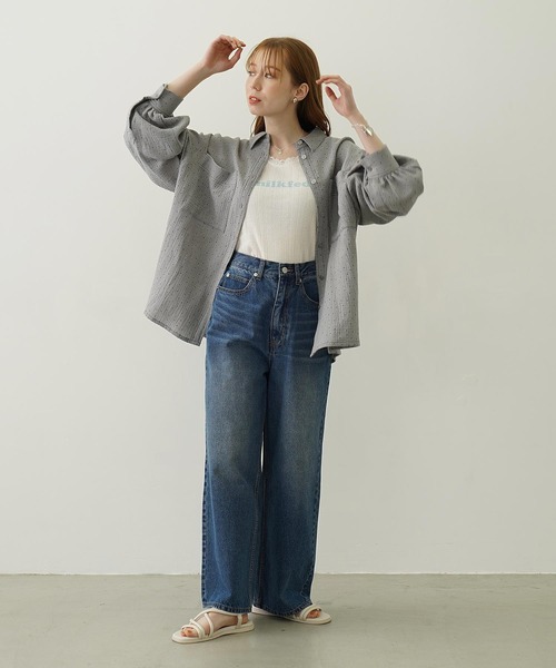 MILKFED.（ミルクフェド）の「SOLID GAUZE SHIRT（シャツ/ブラウス・レディース・ホワイト/オレンジ/グレー・ONE SIZE）」の19枚目の写真
