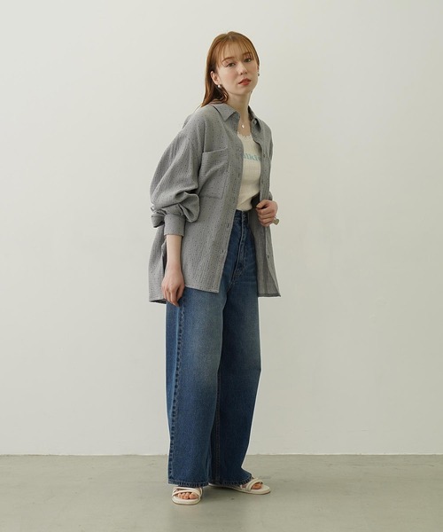 MILKFED.（ミルクフェド）の「SOLID GAUZE SHIRT（シャツ/ブラウス・レディース・ホワイト/オレンジ/グレー・ONE SIZE）」の20枚目の写真