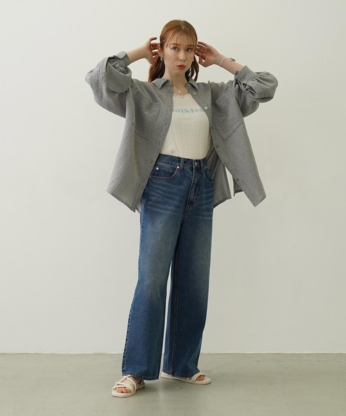 MILKFED.（ミルクフェド）の「SOLID GAUZE SHIRT（シャツ/ブラウス・レディース・ホワイト/オレンジ/グレー・ONE SIZE）」の21枚目の写真