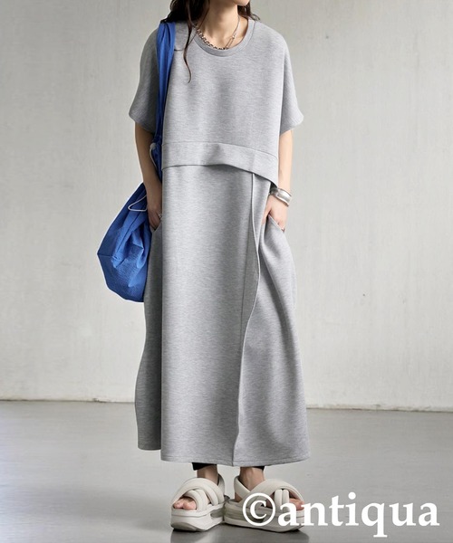 antiqua(アンティカ)の「ポンチワンピース(ワンピース・レディース・グレー/ブラック・ONE SIZE)」の11枚目の写真