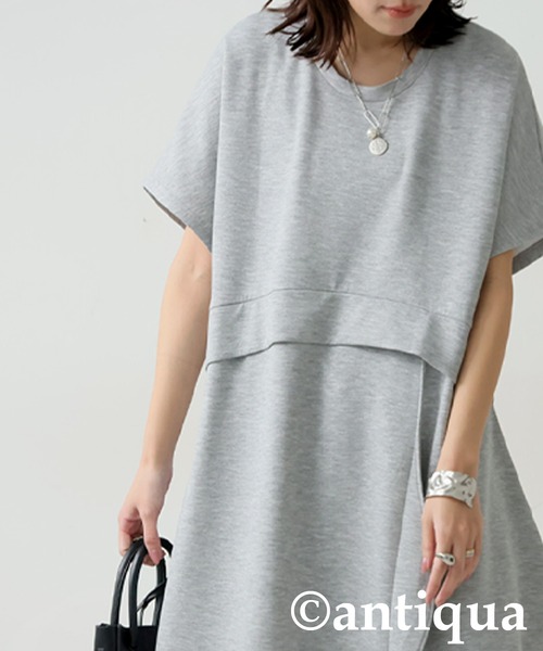 antiqua(アンティカ)の「ポンチワンピース(ワンピース・レディース・グレー/ブラック・ONE SIZE)」の9枚目の写真