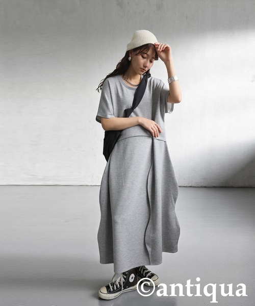 antiqua(アンティカ)の「ポンチワンピース(ワンピース・レディース・グレー/ブラック・ONE SIZE)」の12枚目の写真