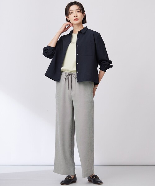 J.PRESS（ジェイプレス）の「【洗える】エアロツイルストライプ イージーパンツ（その他パンツ・レディース・カーキ系1/グレー系1/ネイビー系1・7/9/11）」の14枚目の写真