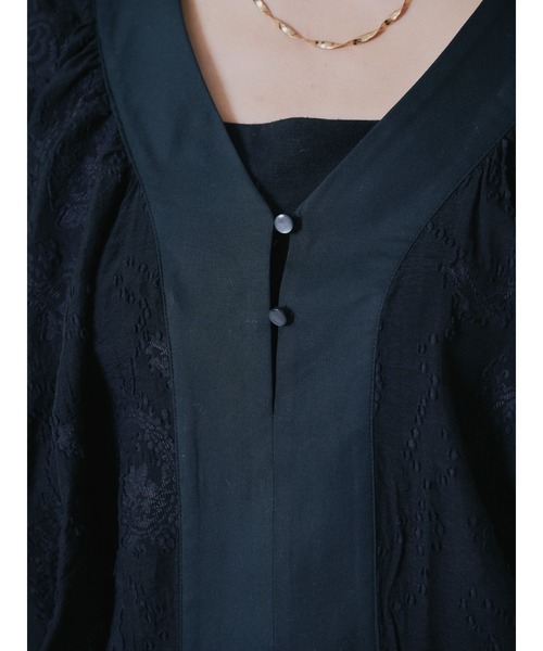 DOLLUPOOPS（ドールアップウップス）の「ペイズリージャガードブラウス（シャツ/ブラウス・レディース・ブラック/カーキ・38）」の12枚目の写真