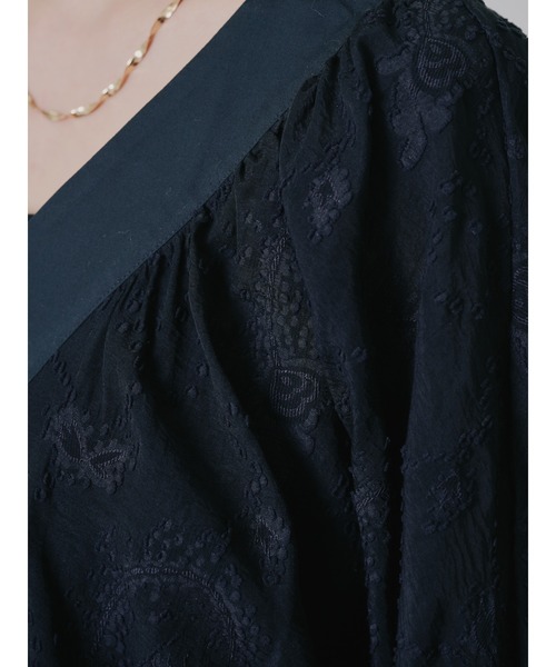 DOLLUPOOPS（ドールアップウップス）の「ペイズリージャガードブラウス（シャツ/ブラウス・レディース・ブラック/カーキ・38）」の15枚目の写真