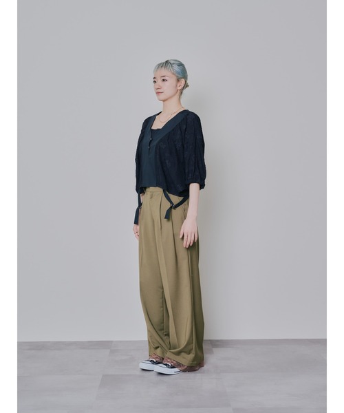 DOLLUPOOPS（ドールアップウップス）の「ペイズリージャガードブラウス（シャツ/ブラウス・レディース・ブラック/カーキ・38）」の5枚目の写真