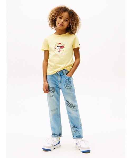 TOMMY HILFIGER（トミーヒルフィガー）の「BOYS フラッグファンショートスリーブTシャツ（Tシャツ/カットソー・キッズ・イエロー/ライトグリーン/ホワイト・140cm/160cm/130cm/150cm）」の6枚目の写真