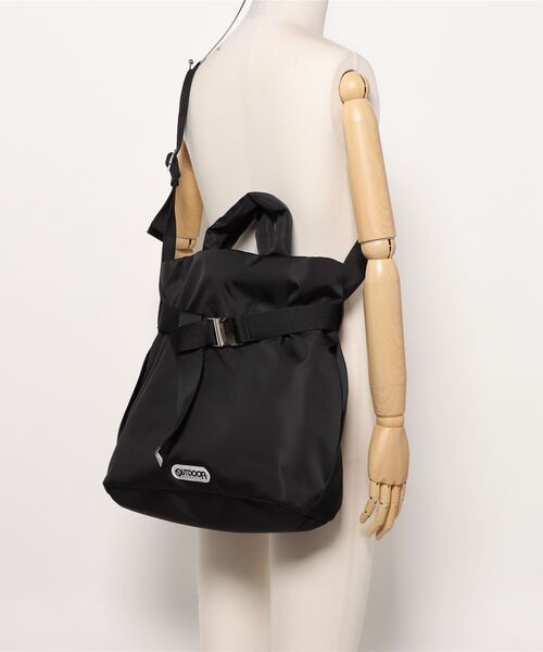 OUTDOOR PRODUCTS(アウトドアプロダクツ)の「Puilting2WAYM(バックパック/リュック・レディース・アイボリー/ブラック・FREE)」の11枚目の写真