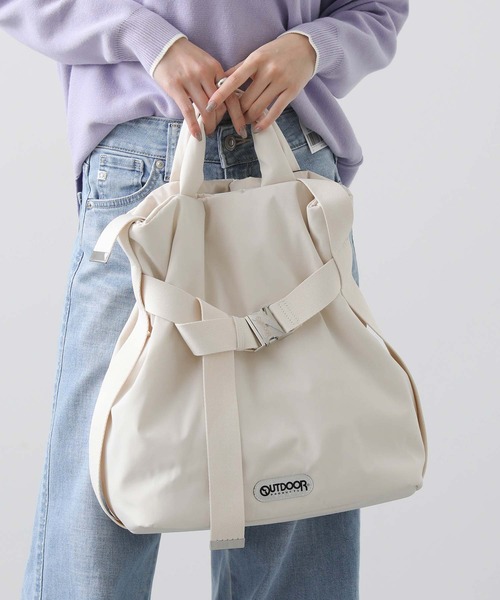 OUTDOOR PRODUCTS(アウトドアプロダクツ)の「Puilting2WAYM(バックパック/リュック・レディース・アイボリー/ブラック・FREE)」の1枚目の写真