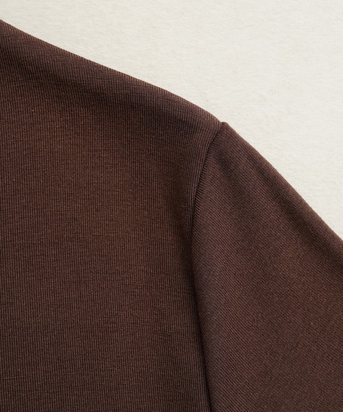 maison de LATIR(メゾンドラティール)の「きれいめ半袖プチハイネックだからUV対策にも◎人気トップス(Tシャツ/カットソー・レディース・ブラック/アイボリー/ライトブラウン/ホワイト/ブラウン・ONESIZE)」の15枚目の写真