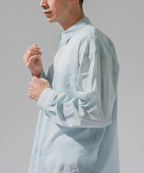 EDIFICE(エディフィス)の「E. ボイルコットン シアーシャツ(シャツ/ブラウス・メンズ・イエロー/ネイビー/グリーン/ホワイト・LARGE/MEDIUM/SMALL)」の3枚目の写真